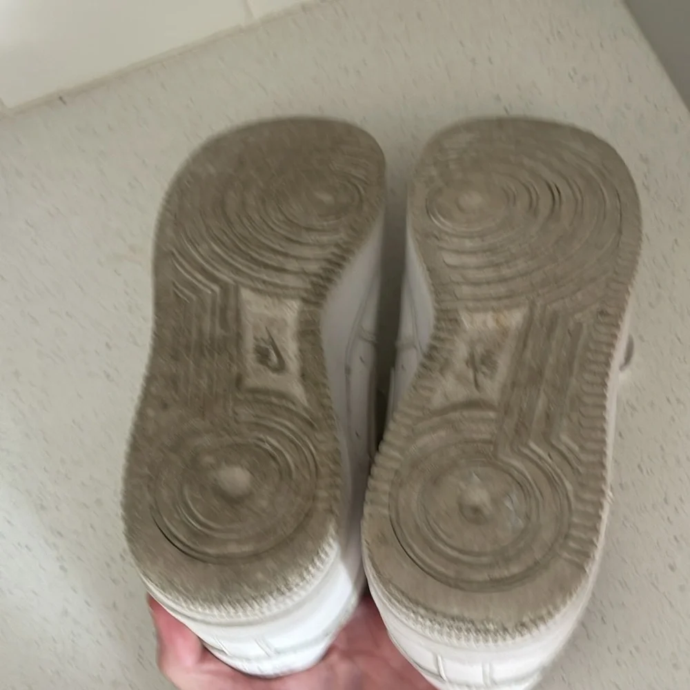 Size 8 white Nike Air Force ones low top